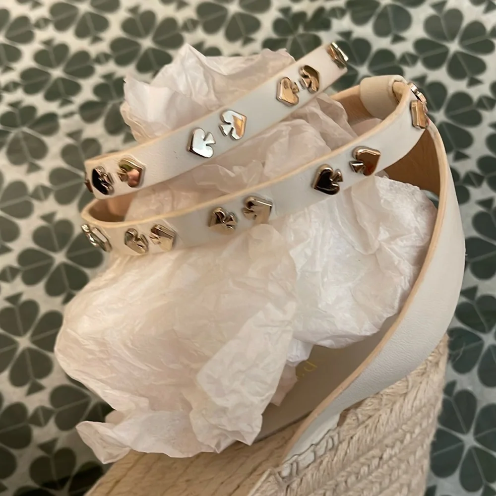 NIB Kate Spade Sandals Frenchy Leather Espadrille